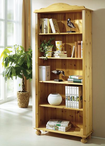 B&uuml;cherregal aus massivem Kiefernholz 