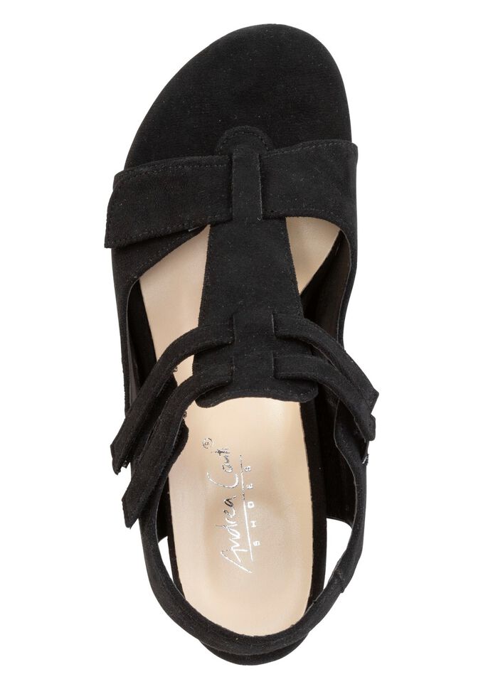 Andrea Conti, modische Damen-Sandaletten, Weite G, mit Klettverschluss 