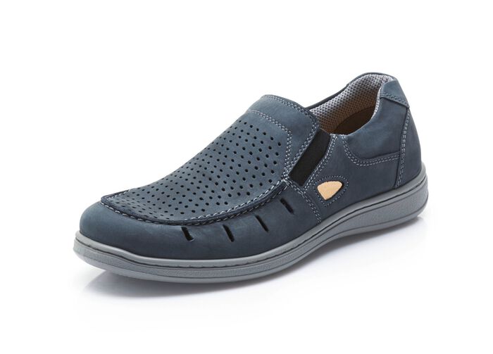 GINO GALANTE, sommerliche Herren-Slipper, mit herausnehmbarem Fussbett BLAU