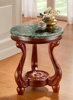 Wohnzimmertische mit Tischplatte aus Marmor-Konglomerat NUSSBAUM-GR&Uuml;N