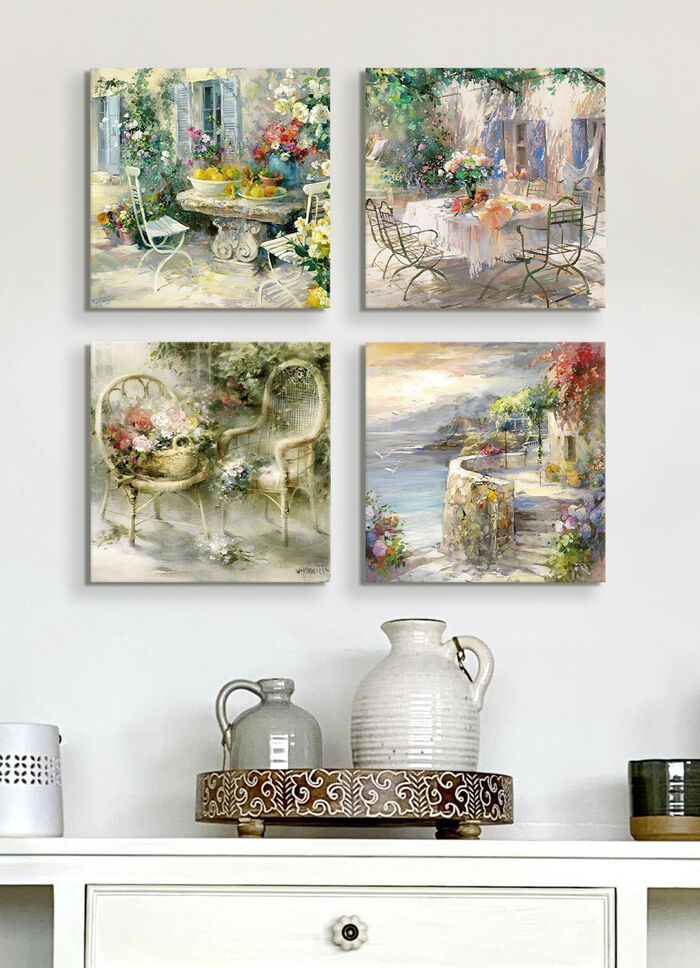 Hochwertiges Leinwandbilder-Set, 4-teilig 