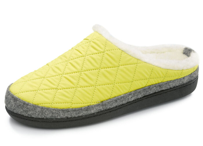 Pantoffel aus gestepptem Textilmaterial GELB
