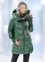 Jacke mit langem Strickbund am Ärmelabschluss 