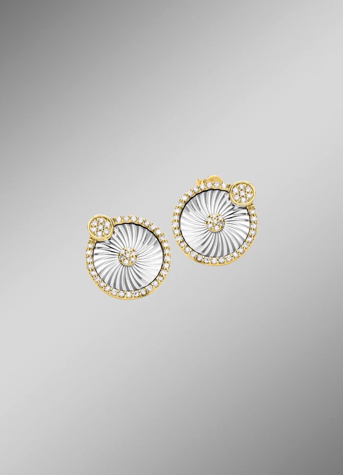 Strahlende Eleganz: Ohrstecker mit 86 Diamanten 