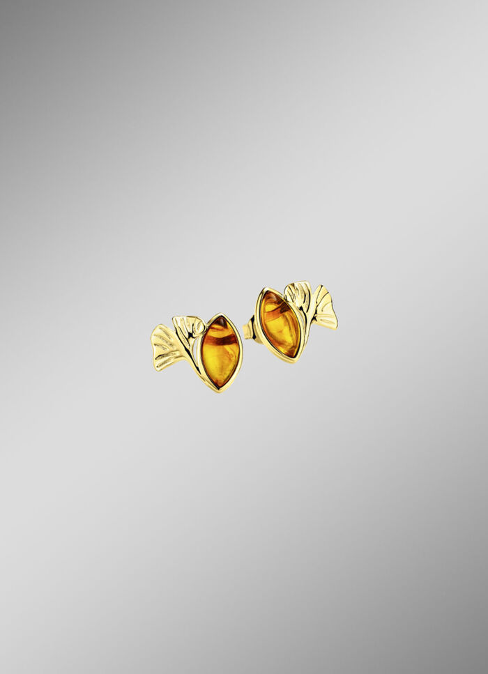 Elegante Ohrstecker mit Bernstein 