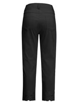 Hose mit floralen Lochstickereien SCHWARZ