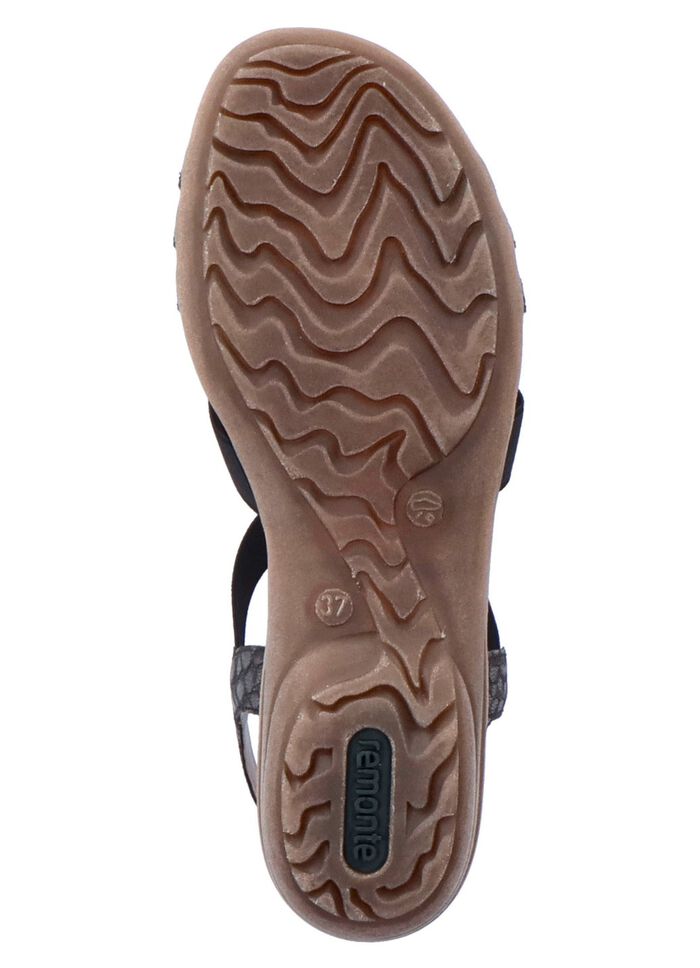 Remonte Riemchen-Sandalen mit Metallschmuck SCHWARZ