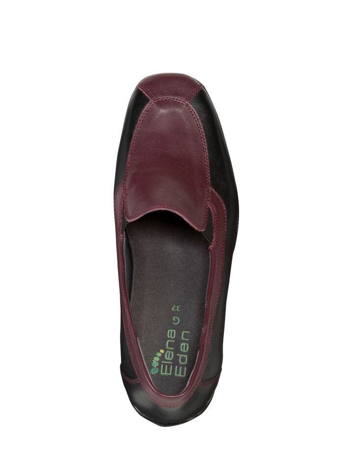 ELENA EDEN Slipper aus Nappaleder SCHWARZ-BURGUND