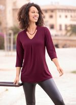 Shirt-Tunika mit V-Ausschnitt 