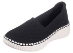 SKECHERS Slipper aus dehnbarem Strick-Material SCHWARZ