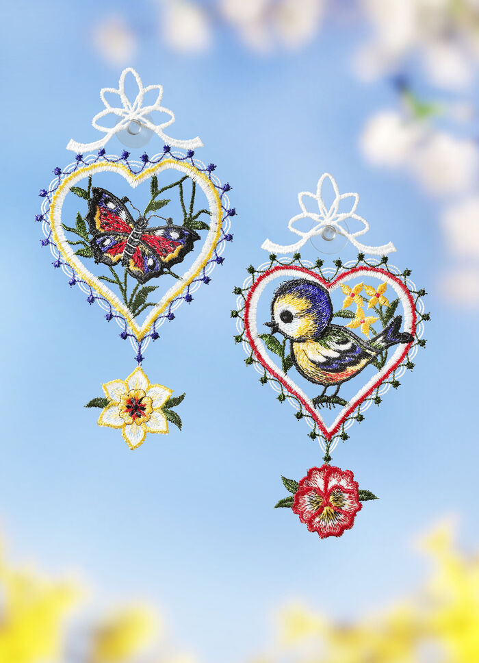 «Plauener Spitze» Fensterbild, 2er-Set 