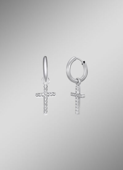 Vielseitige Klappcreolen mit synth. Zirkonia 