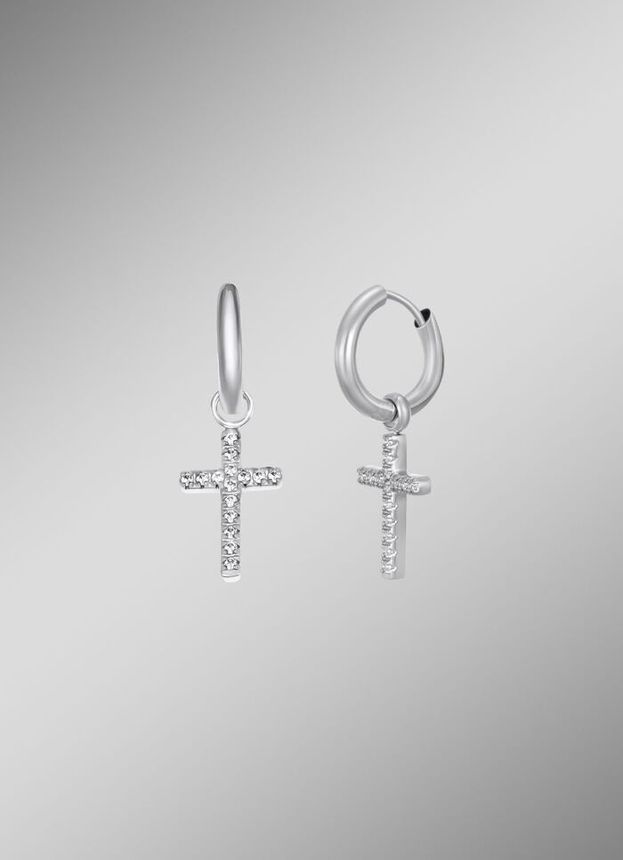 Vielseitige Klappcreolen mit synth. Zirkonia 