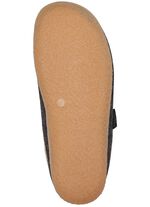 Laurina Wollfilz-Pantoffel mit Velours-Besatz ANTHRAZIT