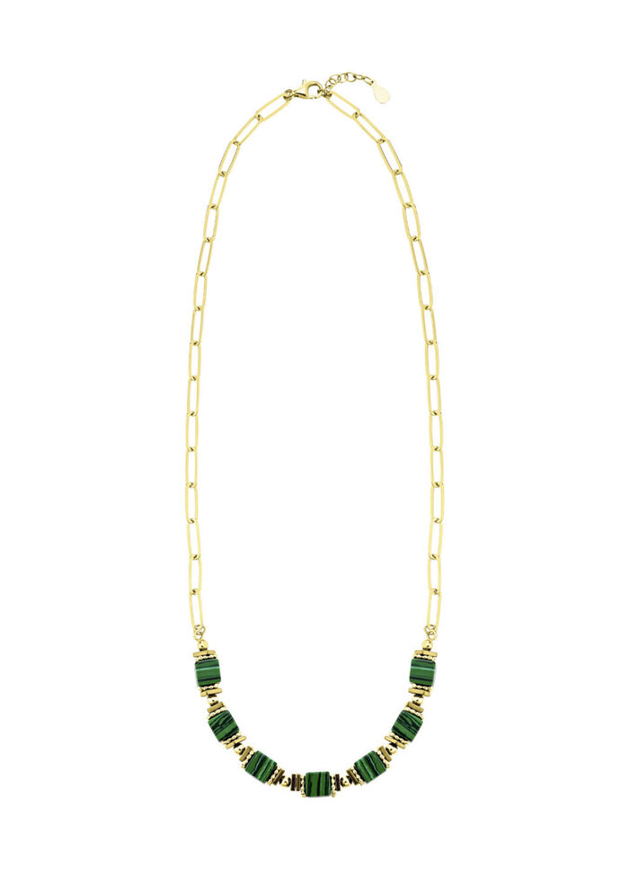 Eleganz trifft auf Moderne – Garnitur mit synth. Malachit 