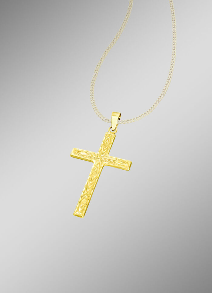 Diamantierter Kreuz-Anhänger 