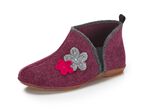 Laurina Hausschuh mit kontrastfarbener Applikation BORDEAUX