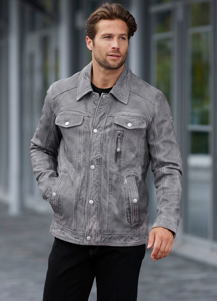 Lederkurzjacke von &laquo;Jilani&raquo; 