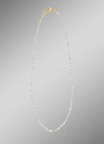 Aussergew&ouml;hnliche Halskette mit Roh-Diamanten in Hellgrau 