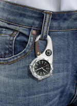 Quartz-Karabiner-Uhr mit Taschenlampenfunktion 