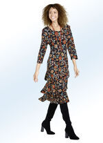 Floral dessiniertes Kleid in Schlupfform 