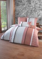 Beidseitig bedruckte Bettw&auml;sche-Garnitur in Renforc&eacute;- Qualit&auml;t 