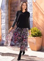 Rock mit farbbrillantem Druck 