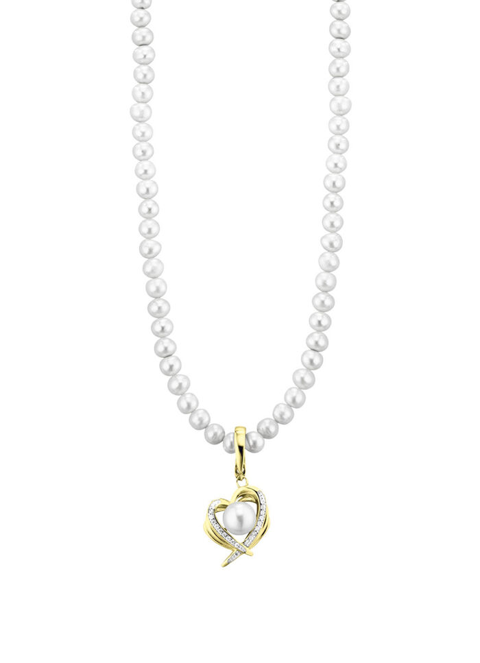 Herz-Anhänger mit Perlenkette 