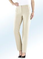 Hose mit hübscher Biesenzier HELLBEIGE