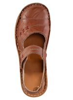ELENA EDEN Slipper aus Nappaleder mit Knitter-Struktur COGNAC