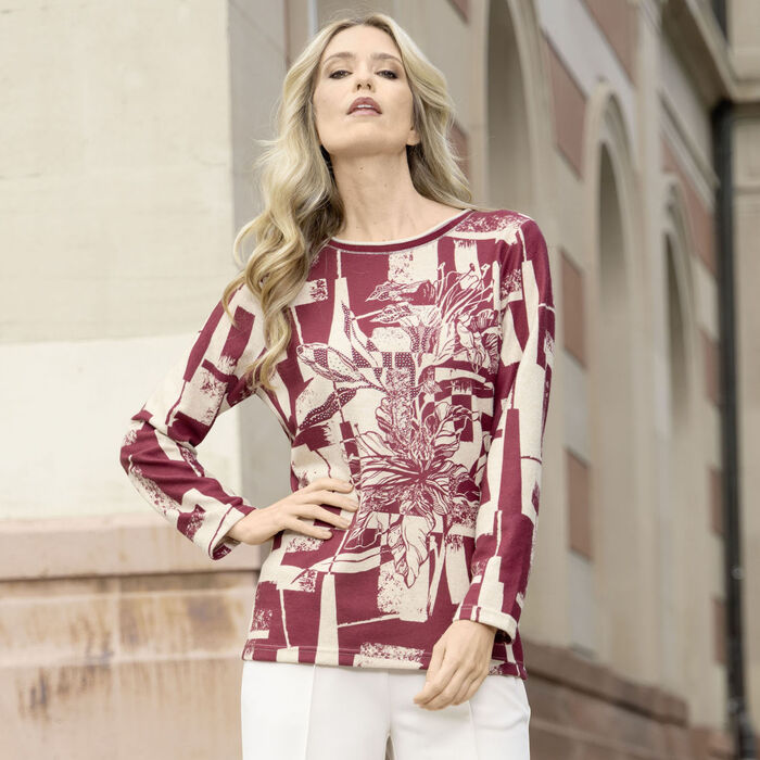 Shirt Allover-Druck und Zierplättchen 