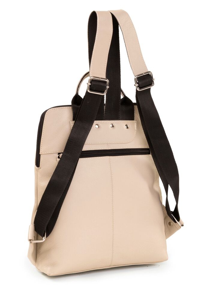 Laurina, Rucksack, Damen, mit zwei verstellbaren Umh&auml;ngeriemen KIESEL