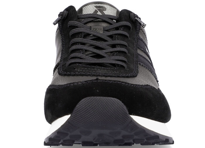 Schnür-Sneaker mit herausnehmbarem Textilfussbett SCHWARZ