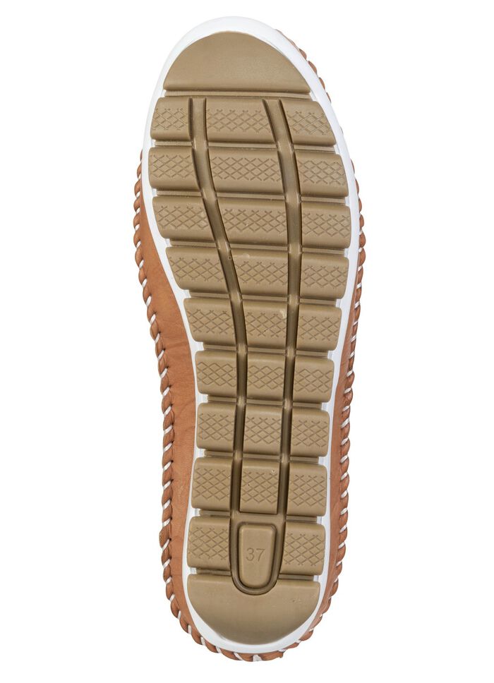 Gemini, sommerlicher Damen-Sabot, Weite G, mit herausnehmbarem Fussbett COGNAC