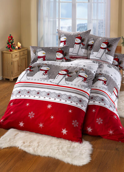 Bettwäsche-Garnitur in Soft-Biber Qualität 