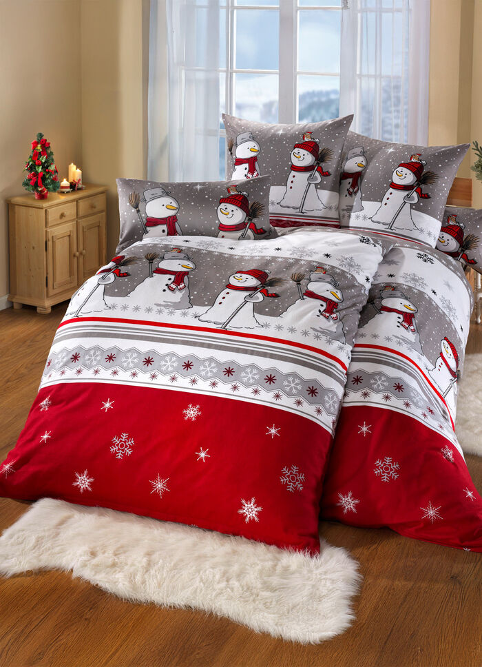 Bettwäsche-Garnitur in Soft-Biber Qualität 