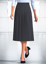 Rock mit Falten rundum DUNKELGRAU