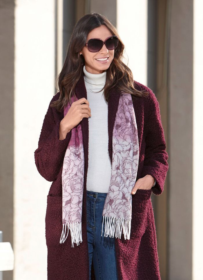 Schal mit Fantasiebl&uuml;ten 