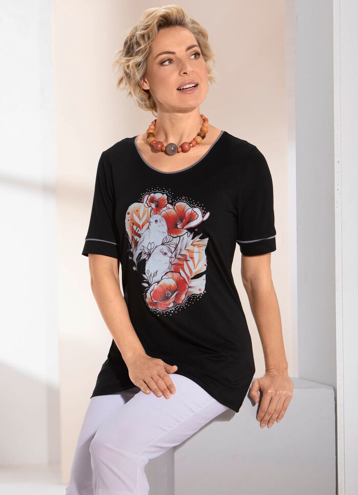 Shirt mit Kontrastpaspelierung 