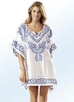 Tunika aus Baumwolle mit Stickerei 