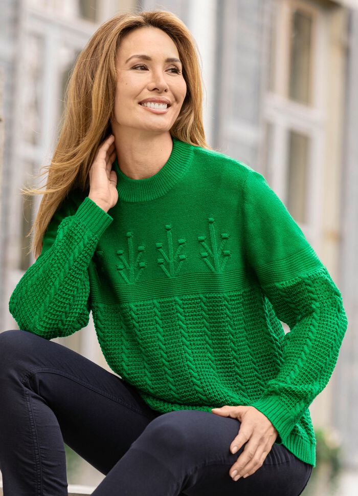 Pullover in Strukturmix 