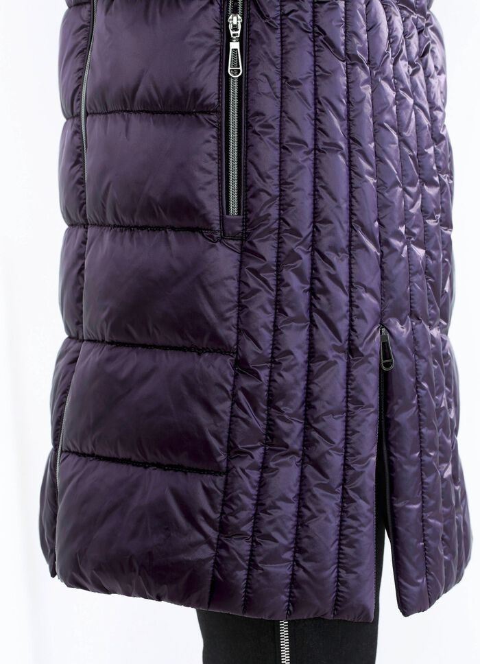 Kurzmantel mit L&auml;ngssteppung seitlich 