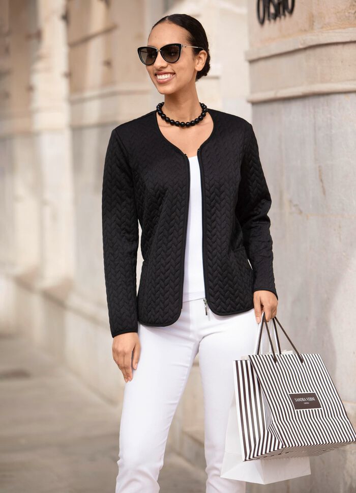 Blusenjacke mit Rei&szlig;verschlussleiste 