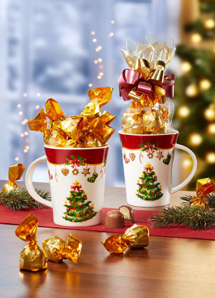 Kaffeebecher Christbaum mit s&uuml;sser F&uuml;llung 