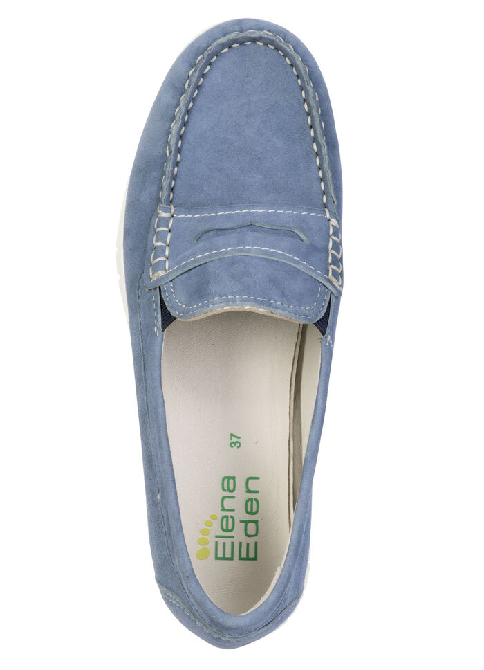 ELENA EDEN, klassische Damen-Slipper, Weite H, mit herausnehmbarem Fussbett JEANS