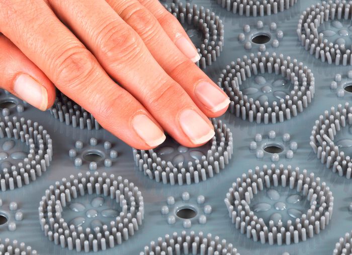 Duschmatte mit Fussreflexzonenmassagenoppen 