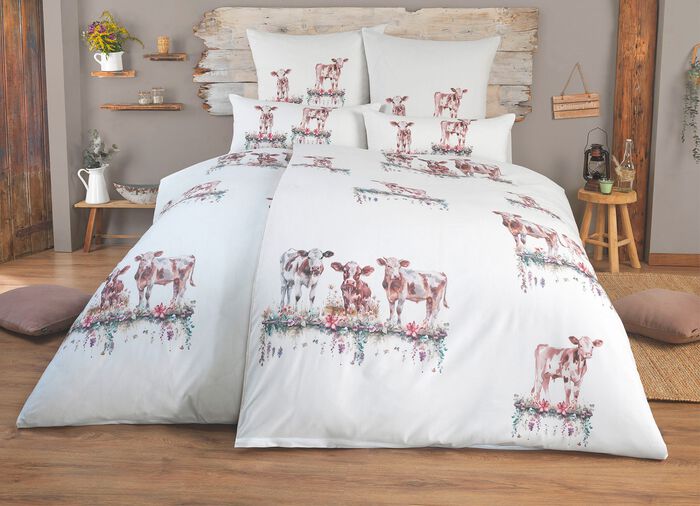 Polycotton-Bettw&auml;sche-Garnitur mit Reissverschluss 