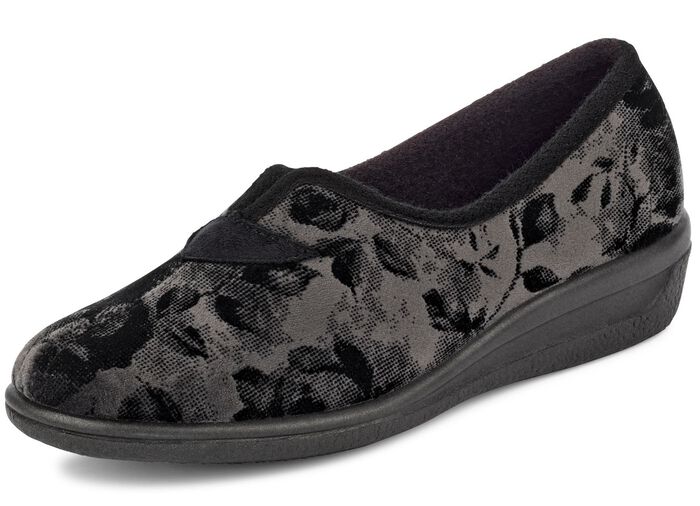 Klassische Damen-Hausschuhe, Weite H, mit anatomisch geformtem Fussbett 