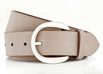 Modischer Damen-Gürtel aus Leder, 3,5 cm breit TAUPE