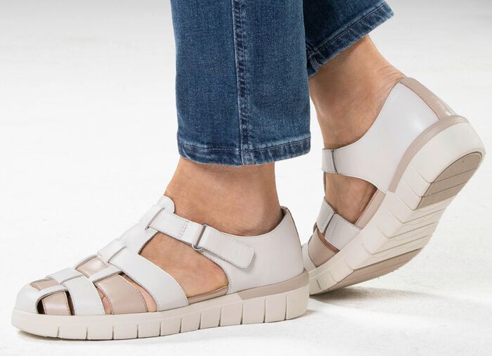 ELENA EDEN, sommerliche Damen-Slipper, Weite H, mit herausnehmbarem Fussbett 